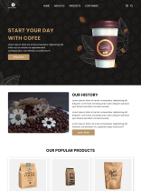 Coffeeco – Coffe Shop HTML Onepage Template Screenshot 1