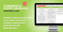 Congress and Event Manager - Wordpress Plugin Screenshot 1