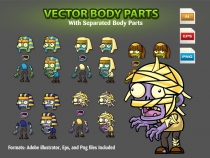 Egyptian Zombies 2D Game Character Sprites 10 Screenshot 2