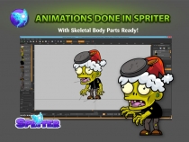 Christmas Zombies  2D Game Character Sprites 12 Screenshot 3