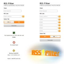 RSS Filter PHP Script Screenshot 1