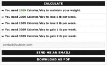 Calorie Calculator Pro - WordPress Plugin Screenshot 8