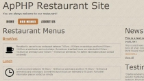 PHP Restaurant Menu Site Screenshot 4