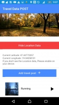 Travel Data Post - Ionic 3 App With PHP Backend Screenshot 1