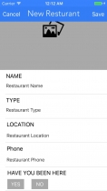 Restaurant Journal - iOS App Source Code Screenshot 3