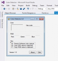 Color Detector Software Source Code Screenshot 3