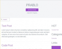 Prablog - PHP Blog CMS Script Screenshot 1