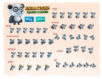 Panda 2D Game Character Sprites Sheets Screenshot 2