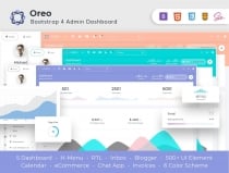 Oreo - Bootstrap 4 Admin Dashboard Screenshot 1
