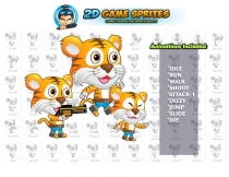 Tiger 2D Game Character Sprites Screenshot 1