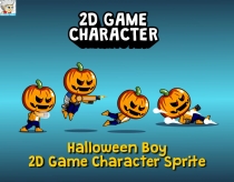 Halloween Boy 2D Game Character Sprite Screenshot 1