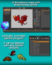 5 Enemy Monsters 2D Game Character Sprite Screenshot 5