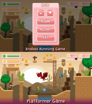 Cowboy vs Dragon Desert Theme Gamekit Screenshot 2