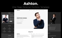 Ashton - One Page Portfolio template Screenshot 1