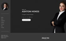 Ashton - One Page Portfolio template Screenshot 2