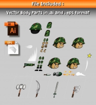 Green Soldier 2D Game Character Sprite Screenshot 2