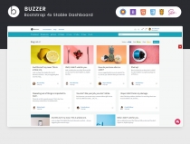 Buzzer Ultimate Bootstrap 4 Admin and Ui Kit Screenshot 3