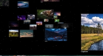 3D Photo Gallery on Space with Moving Stars Screenshot 3