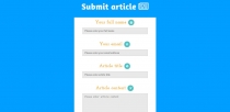 PHP & JQuery submit article form Screenshot 1