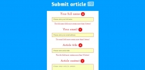 PHP & JQuery submit article form Screenshot 3