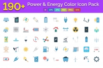 190 Power and Energy Color Vector Icon Pack Screenshot 1