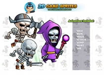 Skull warriors 2D Game Sprites Set Screenshot 1