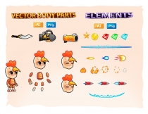 Chicken Boy 2D Game Sprites Screenshot 3