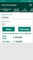 Percent Calculator - Android App Source Code Screenshot 4