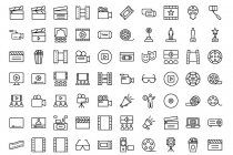 640 Cinema Isolated Vector Icons Pack Screenshot 3