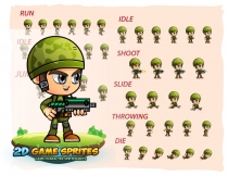 Soldier 2D Game Sprites Screenshot 2