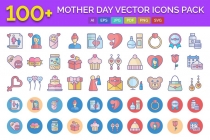 100 Mother Day Vector Icons Pack Screenshot 1