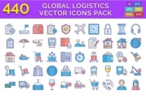 440 Global Logistics Vector Icons Pack Screenshot 1