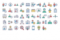 450 Human Resource Bold Outline Vector Icons Pack Screenshot 3