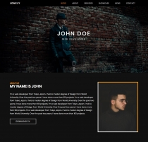Lonely - Personal  Resume And Portfolio Template Screenshot 2