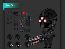 Future Urban Mercenary 2D Character Sprites Screenshot 2