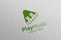 Music Logo with Piano and Play Concept Screenshot 4