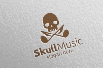 Skull Music Logo with Note and Skull Concept  Screenshot 5