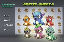 6 Monsters Game Sprites Set Screenshot 2