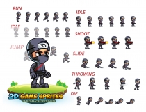Ninja  2D Game Character Sprites Screenshot 2