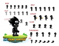 Shadow Ninja  2D Game Character Sprites Screenshot 2