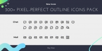300 Pixel-Perfect Outline Icons Pack Screenshot 2