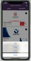 Business Card Holder iOS Swift Screenshot 2