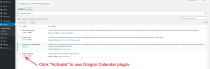 Dragon Calendar WordPress Plugin Screenshot 1