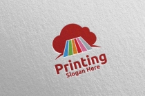 Cloud Printing Company Logo Design Screenshot 1