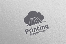 Cloud Printing Company Logo Design Screenshot 3