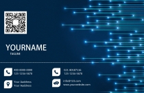 Blue Light Line Business Card Design Template Screenshot 1