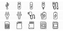Electronic and Storage Devices - Line Icons Screenshot 2