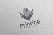 Paper fly Printing Company Logo Design Screenshot 3