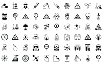 Poison And  Danger Symbols Vector Icons Screenshot 2