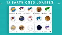 15 Earth CSS3 Loaders With 15 Different Themes Screenshot 1